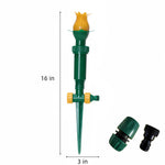 Load image into Gallery viewer, Tulip Sprinkler Head, Flower sprinklers for Yard,sprayers in Lawn and Garden,Decorative Sprinkler, Patio, Kids (16 inch Height, Yellow+Green)