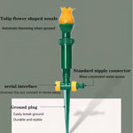 Load image into Gallery viewer, Tulip Sprinkler Head, Flower sprinklers for Yard,sprayers in Lawn and Garden,Decorative Sprinkler, Patio, Kids (16 inch Height, Yellow+Green)