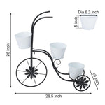 Load image into Gallery viewer, LEWIS&WAYNE Metal Tricycle Planter, 3 Tier Floral Flower Plant Stand Holder Hand Painted Outdoor Garden Patio Decor