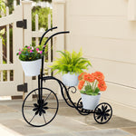 Load image into Gallery viewer, LEWIS&WAYNE Metal Tricycle Planter, 3 Tier Floral Flower Plant Stand Holder Hand Painted Outdoor Garden Patio Decor