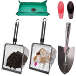 Load image into Gallery viewer, 6-Pack Garden Tool Set, Soil Sifter Shovel (3.8 & 5mm Mesh) - Stainless Steel Gardening Kit & Essential Accessories, Garden Hand Tools & Planting Tools, Ideal Gardening Gifts for Women, Men, Mom & Dad