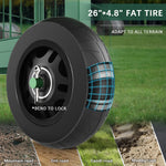 Load image into Gallery viewer, FLINTER Rolling Garden Work Seat with Wheels, Upgraded Heavy Duty Gardenning Cart with Seat - Garden Rolling Stools with Wheels for Seniors, Lawn, Patio & Backyard Gardening, Green