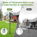 Load image into Gallery viewer, 85 Inch Shepherds Hooks for Outdoor,Heavy Duty Shepherds Hooks for Outdoor with 5 Prong Base, Adjustable Stand Hanger for Garden Plant, Hummingbird Feeder, Lantern, Hanging Wedding Decor (2 Pack)