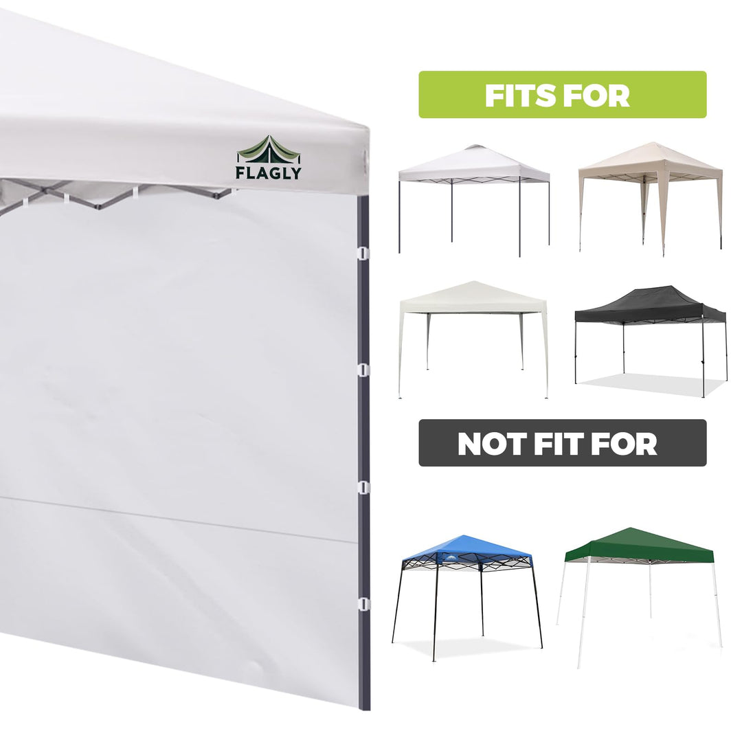 Instant Canopy Sidewalls for 10x10 Pop Up Canopy Tent, 300D Waterproof Material for Outdoor Events, Vendor Booths, and Privacy (Sidewalls Only, Canopy Not Included)(White, 10x10ft-3pcs)