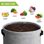 Load image into Gallery viewer, Homyhoo Potato Grow Bags with Flap 10 Gallon, 4 Pack Planter Pot with Handles and Harvest Window for Potato Tomato and Vegetables, Black and Gray
