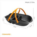 Load image into Gallery viewer, Fiskars Garden Harvest Basket - Container for Gardening and Harvesting with Tool Caddy - Harvesting Basket Doubles as a Colander for Vegetables and Fruits - Garden Accessories
