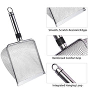 6-Pack Garden Tool Set, Soil Sifter Shovel (3.8 & 5mm Mesh) - Stainless Steel Gardening Kit & Essential Accessories, Garden Hand Tools & Planting Tools, Ideal Gardening Gifts for Women, Men, Mom & Dad
