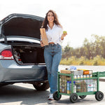 Load image into Gallery viewer, FLINTER Rolling Garden Work Seat with Wheels, Upgraded Heavy Duty Gardenning Cart with Seat - Garden Rolling Stools with Wheels for Seniors, Lawn, Patio &amp; Backyard Gardening, Green
