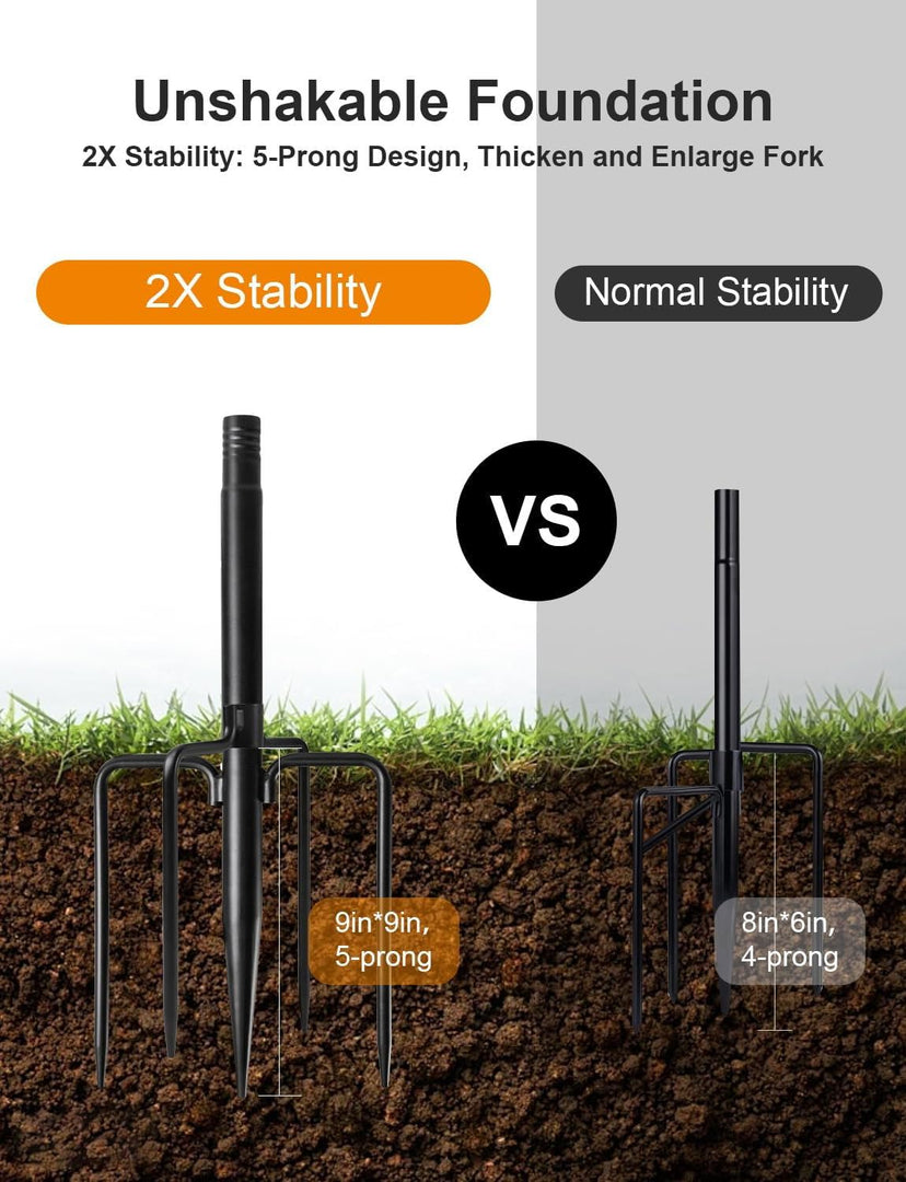 85 Inch Shepherds Hooks for Outdoor,Heavy Duty Shepherds Hooks for Outdoor with 5 Prong Base, Adjustable Stand Hanger for Garden Plant, Hummingbird Feeder, Lantern, Hanging Wedding Decor (2 Pack)