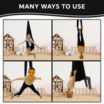 Load image into Gallery viewer, Bradoro Double Layer Reversible Sensory Swing | Outdoor and Indoor Swing for Kids and Adults Up to 260 lbs | Autism Cocoon Swing | Kids Sensory Swing (Black)
