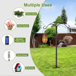 Load image into Gallery viewer, 85 Inch Shepherds Hooks for Outdoor,Heavy Duty Shepherds Hooks for Outdoor with 5 Prong Base, Adjustable Stand Hanger for Garden Plant, Hummingbird Feeder, Lantern, Hanging Wedding Decor (2 Pack)
