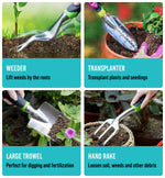 Load image into Gallery viewer, GROWIT Heavy Duty Gardening Tools - 22-Piece Gardening Gifts for Women, Men, Mom, Dad - Durable, Ergonomic Garden Tools Set
