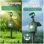 Load image into Gallery viewer, Motion Activated Animal Repeller with Water Sprinkler and Flashing Light, Solar Powerd Deer Cat Repellent Outdoor Deer Deterrent - Keep Rabbits Shunks Dog Raccoons Birds Away from Lawn and Garden
