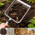 Load image into Gallery viewer, 6-Pack Garden Tool Set, Soil Sifter Shovel (3.8 &amp; 5mm Mesh) - Stainless Steel Gardening Kit &amp; Essential Accessories, Garden Hand Tools &amp; Planting Tools, Ideal Gardening Gifts for Women, Men, Mom &amp; Dad
